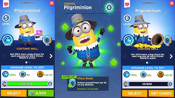 Minion rush Pilgriminion upgrade costume level 6 MINIONS gameplay walkthrough android ios