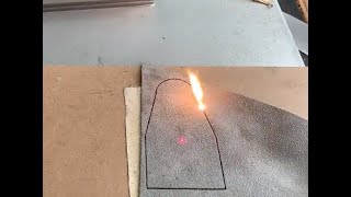 Cutting Leather with a Fiber Laser and Fire!