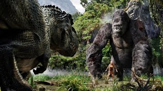 King Kong vs T-Rex Fight Scene - King Kong (2005) Movie CLIP  HD