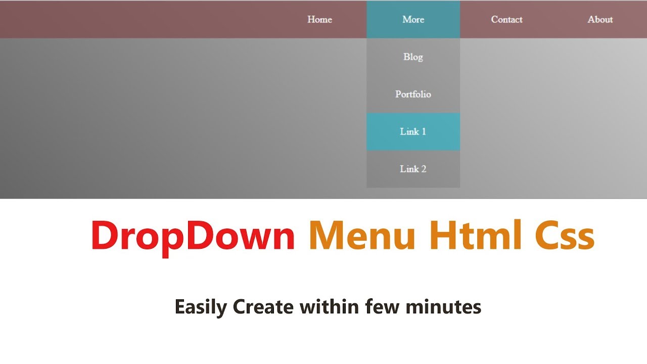 How To Create Dropdown Menu Html Css only - YouTube