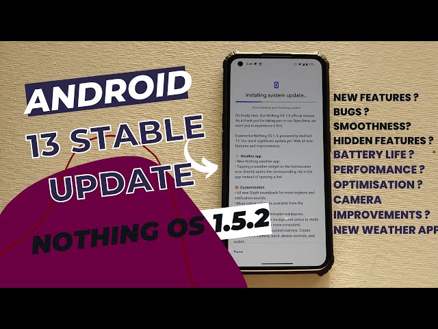 Nothing on X: Hello Nothing OS 1.5! Powered by Android 13. Today we  launched our Open Beta program, which we'll be gradually rolling out to  Phone (1) users ahead of final release.