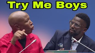 Julius Malema vs Ashley Sauls. Try me boys, on the issue of Kohler Barnard