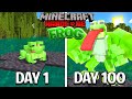 Baby Shark - I Survived 100 Days as a FROG in HARDCORE Minecraft - Animation!