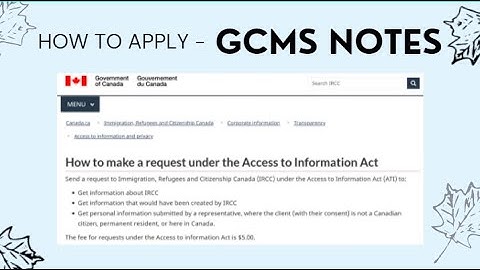 How to apply for GCMS NOTES