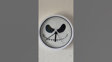 HalloweenOclock #art #painting #clock #homedecor #diycrafts #easycrafts #jackskellington #halloween