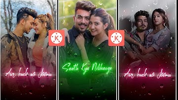 Kinemaster Glowing Lyrics Status Video Editing | Trending Rain Drop Lyrics Video Editing