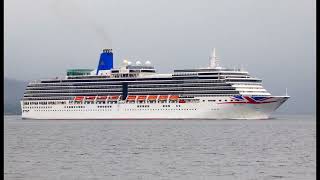 P&O Cruise ship Arcadia inbound on the Clyde