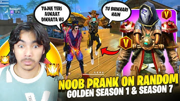 Noob prank on random Golden Season 1 & Season 5 Player on Cs ranked Gone Wrong😱 They Kick me😭