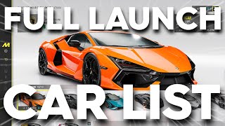 FULL Motorfest Launch + Secret Cars... Car list!!