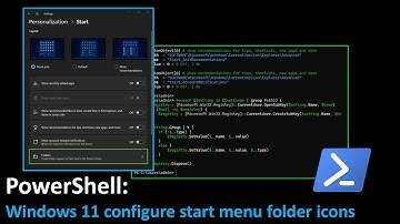 PowerShell: Windows 11 configure start menu folder icons
