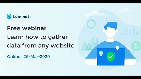 Web Scraping and Proxy Management Hands-on Online-Workshop | 26th March 2020