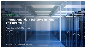 International data transfers in light of Schrems II and Brexit