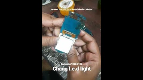 samsung 1200 display light solution