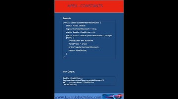 Salesforce Developer - APEX – Constants