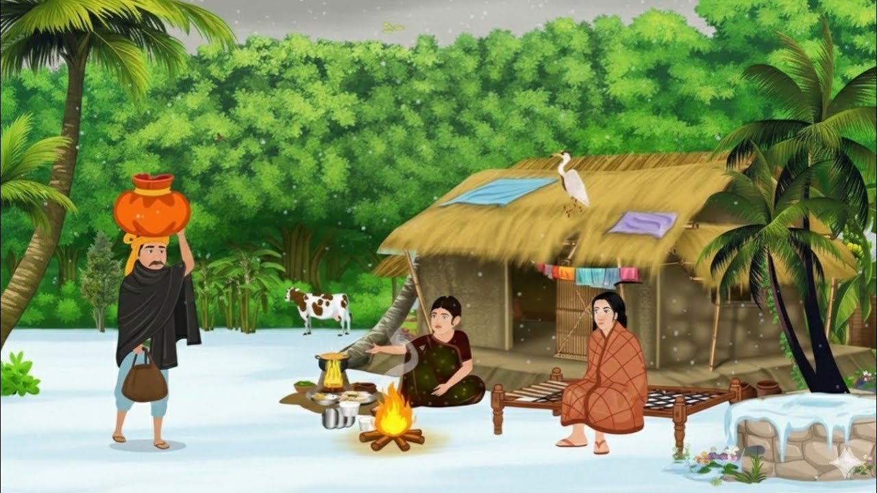 ठंड मे भूख मरी | cartoon | moral story | Hindi kahaniyan। horror  story