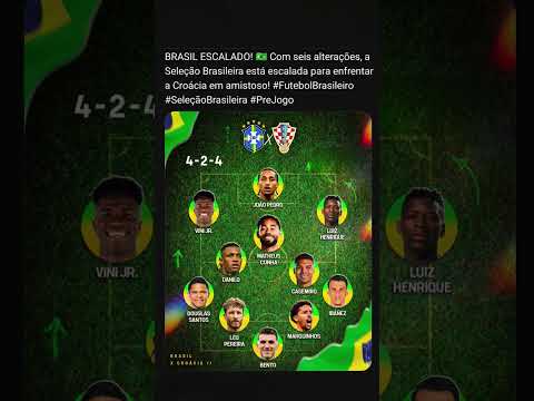 Escalação da Seleção Brasileira contra Croácia