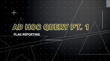 IPPS-A Release 3 Functionality Demo: Ad Hoc Query Part 1 - Flag Reporting
