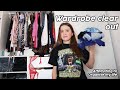 MASSIVE Wardrobe clear out / de-clutter with me | Oliviagrace
