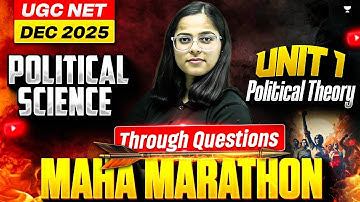 ✅ Political Theory (Unit - 1) Marathon 🔥 | UGC NET Political Science Dec 2025 | By Poorti Ma’am