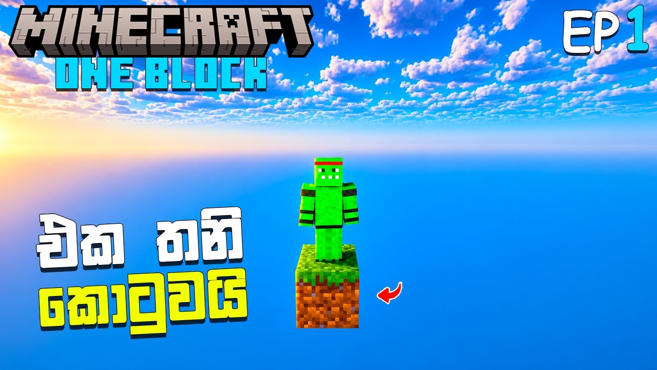 I Started With ONE BLOCK… | Minecraft One Block Sinhala Gameplay