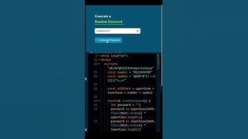 create a password generator using html CSS and JS | JavaScript Projects