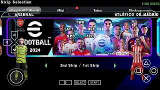 eFootball PES 2024 PPSSPP Camera PS5 Graphics HD Android Offline Full Update Kits & Transfer 2023/24