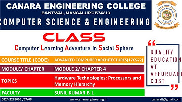 VTU ACA (17CS72) ACA [Hardware Technologies: Processor and Memory Hierarchy] (M2 L3)