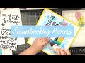 Scrapbooking Layout Process Video: Stamps, Mixed Media, Gel Press & More