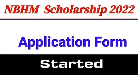 NBHM 2022 application form