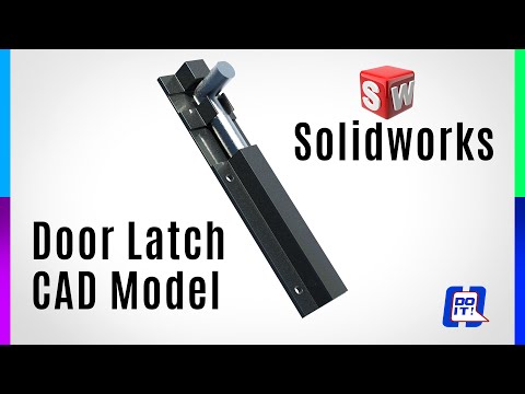 Solidworks Tutorial : Door Latch CAD Model by QuickDoIt