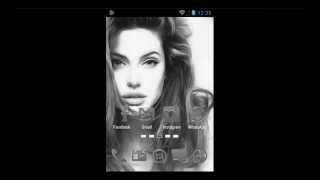 Angelina Jolie Sketch Theme With Cool Icons For Android Smartphone screenshot 5