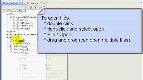 Using the Eclipse Workbench - Lesson 1