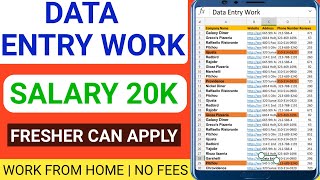 Data Entry Work | Work From Home Jobs | Part Time Income