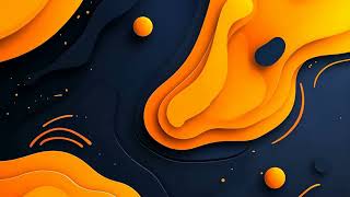 Abstract Flowing Golden-Orange Curves and Waves 4K | Motion Background Loop