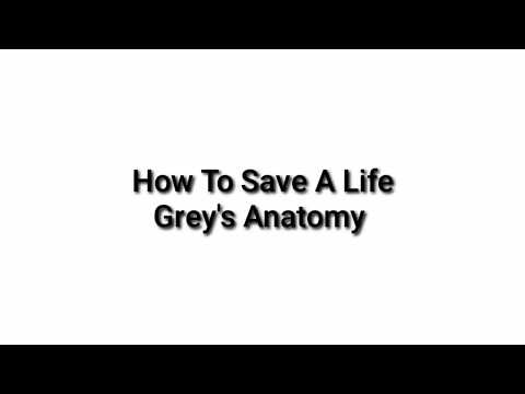 How To Save A Life Grey's Anatomy (Lyrics)