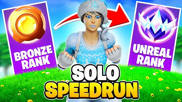 Bronze To Unreal Solo Speedrun in Zero Build... (Chapter 5 Season 3)