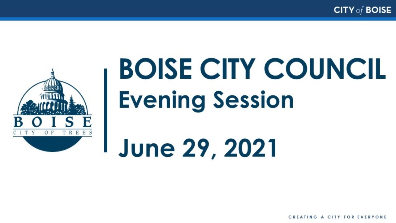 Boise City Council Evening Session YouTube