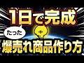 たった1日で完成！売れる商品の作り方完全解説