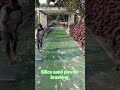 Silica sand powder brushing-Step-8 #shortsvideo #viralshort #viral #artificialturf #artificialgrass