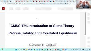 Lesson 2: Algorithmic Game Theory by Mohammad Hajiaghayi: Correlated Equilibrium, Minmax and Maximin