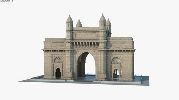 Gateway of India 3D model by 3DModels.org