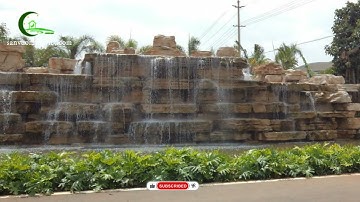 Thác nước non bộ cảnh quan sân vườn phong thủy đẹp hiện nay