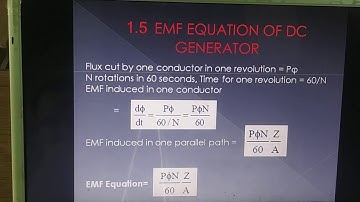EE206 TOPIC 1.5 EMF EQUATION OF DC GENERATOR BY ASR GPC AJM