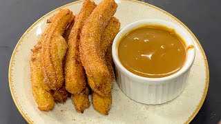 CHURROS CON DULCE DE LECHE CASERO   RECETA FÁCIL Y RÁPIDA