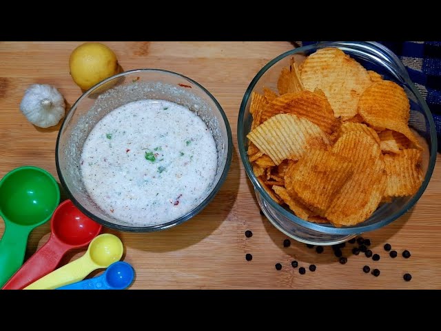 Yogurt Garlic Sauce for Chips | Yogurt/Curd | Yogurt Sauce at home | Yogurt Dip for Chips, Fries | Vimala