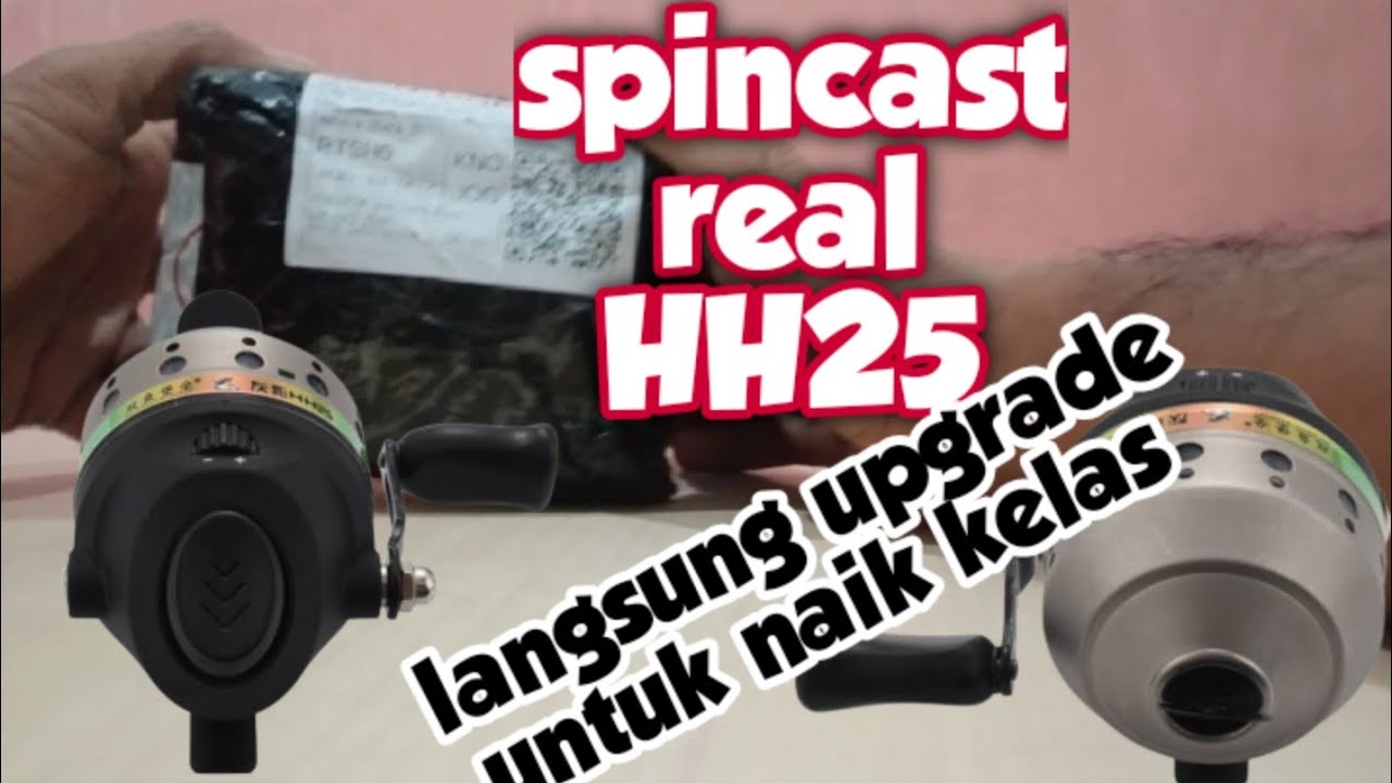 unboxing real ketapel ikan spincast HH25