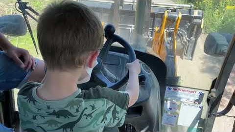 Driving JCB Backhoe Loader