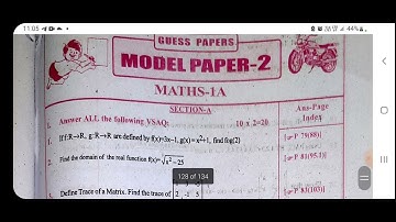 JUNIOR INTER MATHS 1A 2023 BABY BULLET GUESS PAPER-5 MATHS 1A MODEL QUESTION PAPER #inter2023