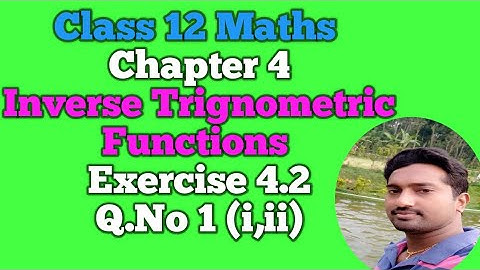 12th Maths | Exercise 4.2 Q.No 1 (i,ii)| Chapter 4| Inverse Trignometric Functions | Vincent Maths |