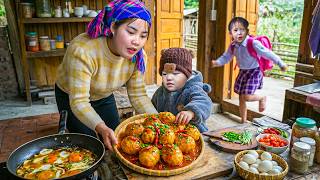 Making Crispy Fried Duck Eggs with My Kids – Simple, Tasty Recipe and Selling at the Market